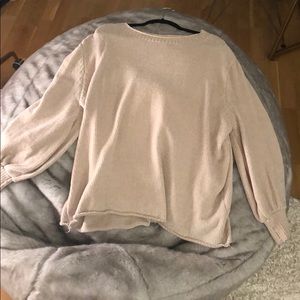 GUC Oversized Cream Chenille Sweater. Medium.